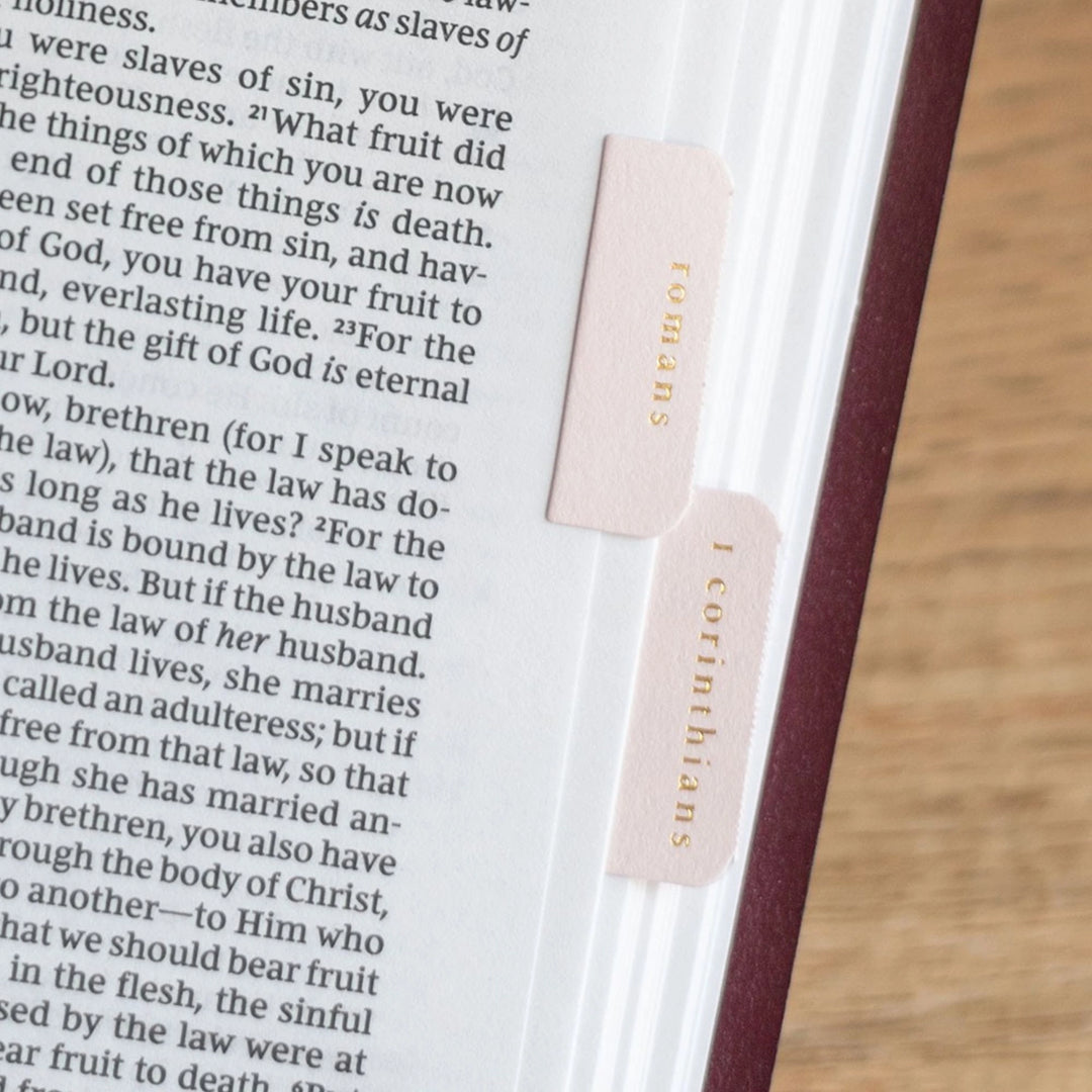 Pink & Cream Bible Tab Sheets