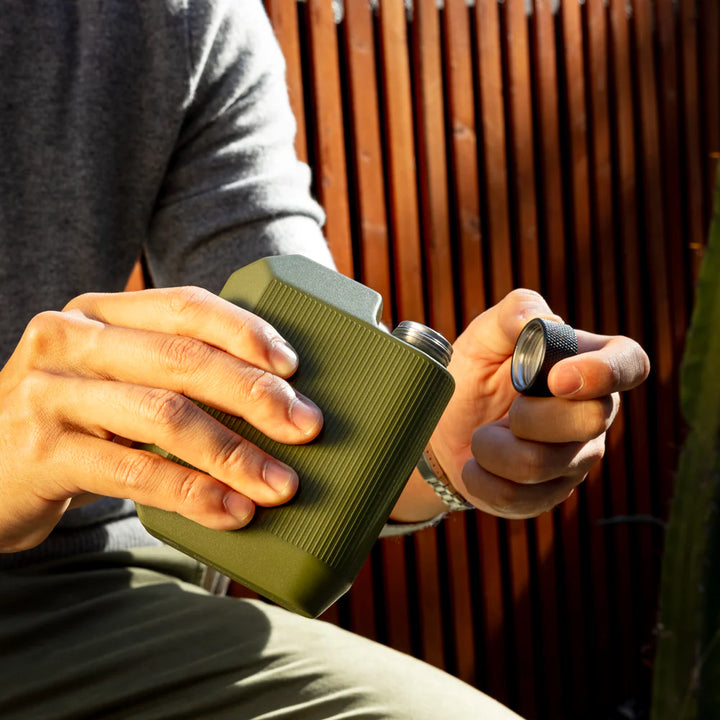 Rough Matte Olive Corkcicle Cool Flask