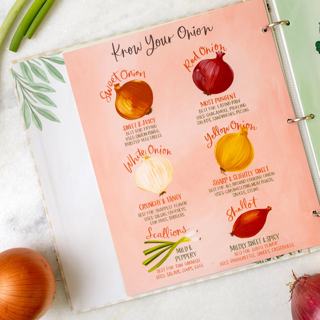 Beige Gingham Recipe Binder