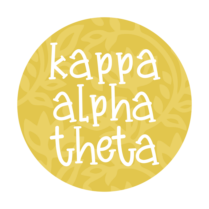 Floral Block Print Sorority Button