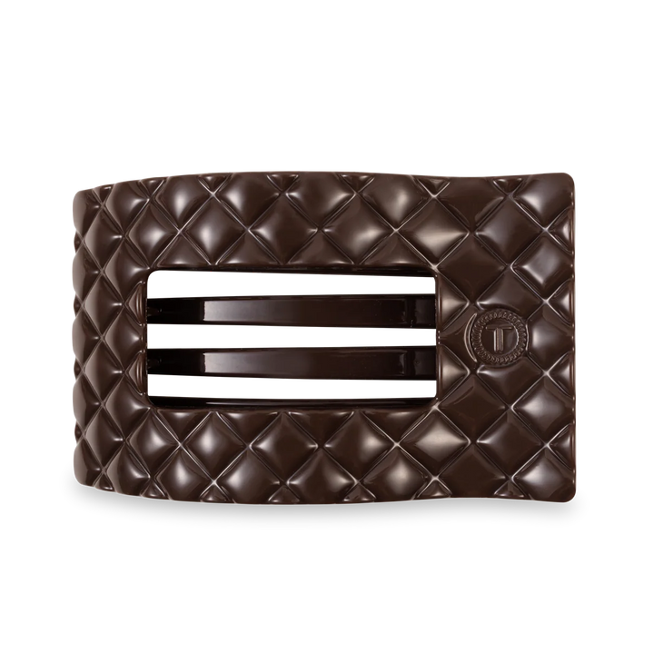 Truly Taupe Large Flat Rectangle Teleties Clip
