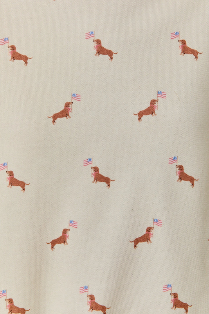 Kennedy Dachshund Flag Pullover