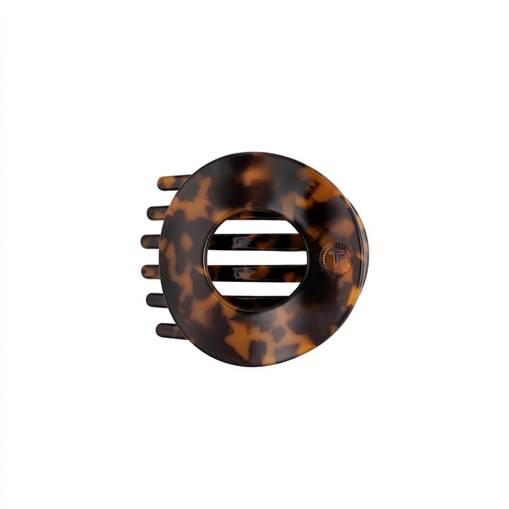 Tortoise Medium Flat Circle Teleties Clip