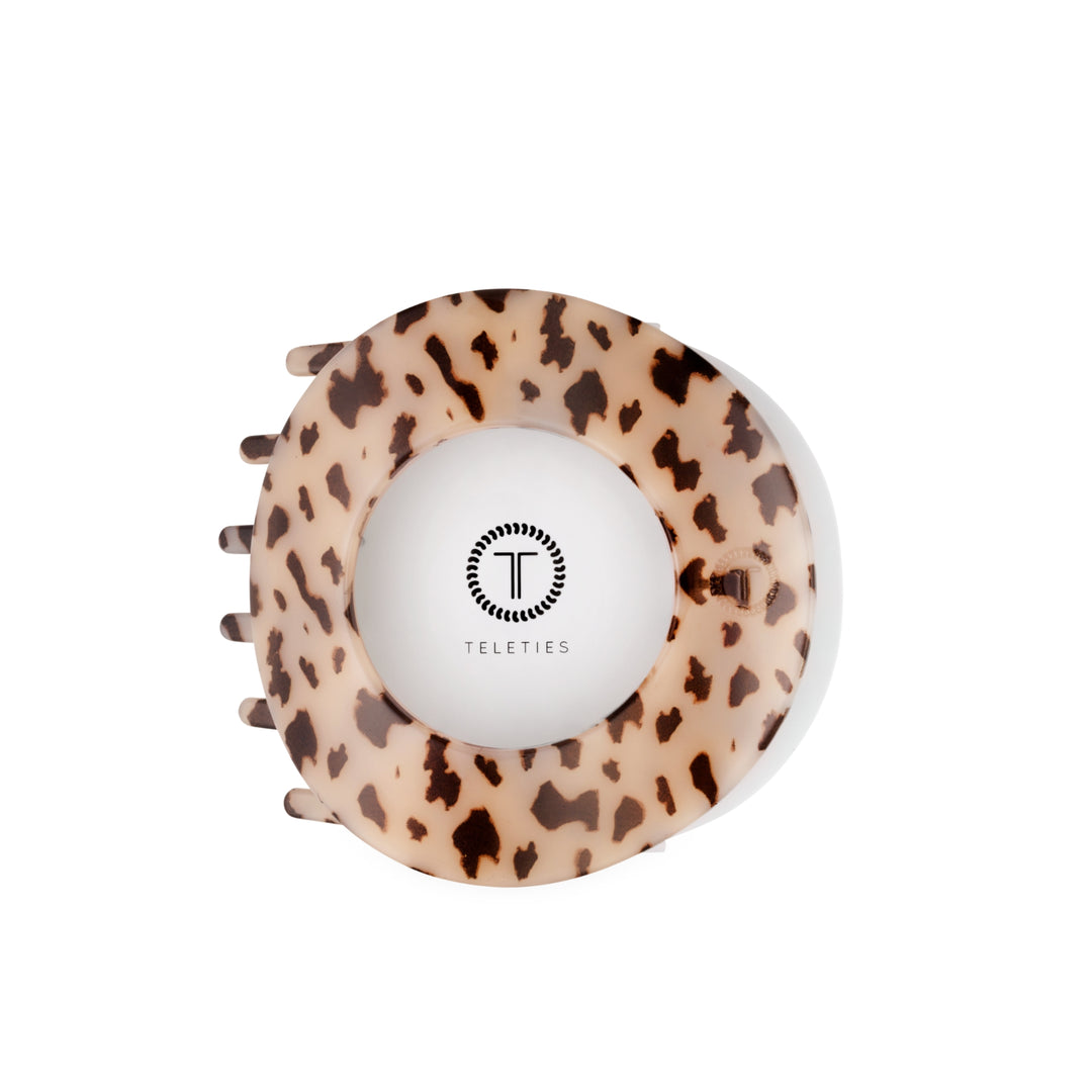 Blonde Tortoise Large Flat Circle Teleties Clip