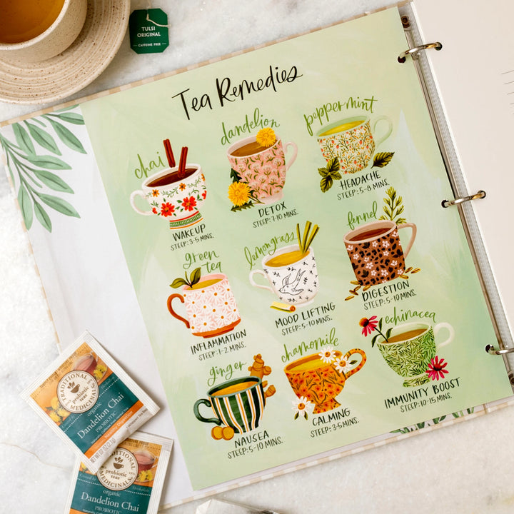Beige Gingham Recipe Binder