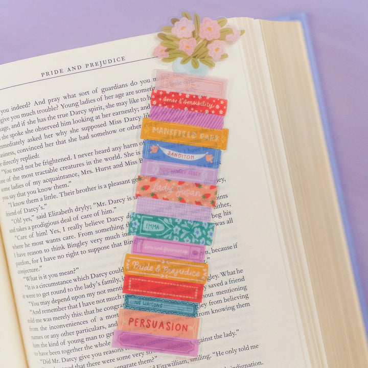 Jane Austen Book Stack Bookmark