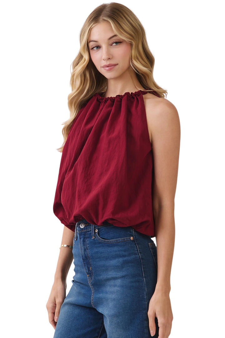 West Gathered Halter Top