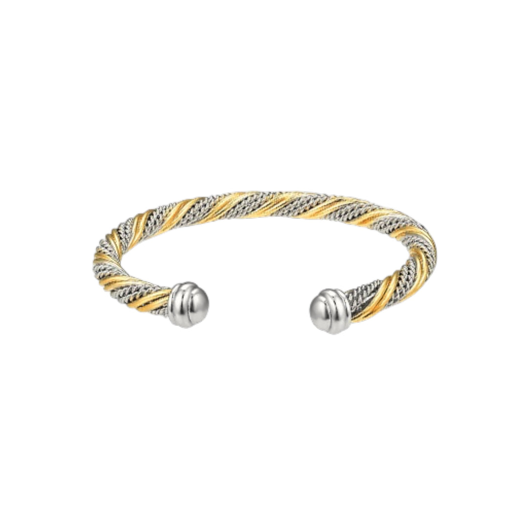 Two Tone Rope Cable Cuff