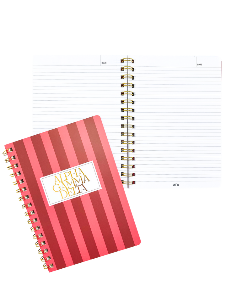 Striped Sorority Notebook