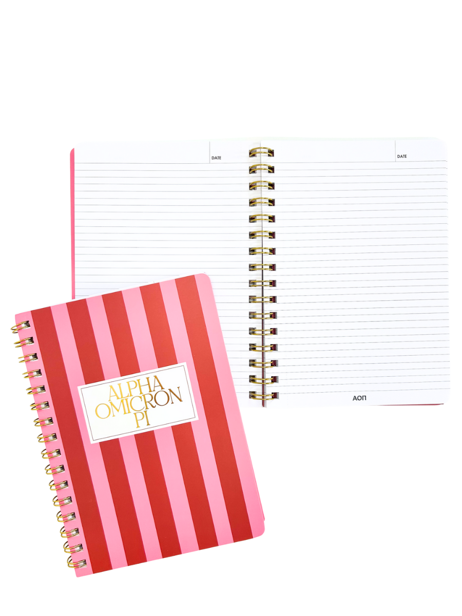 Striped Sorority Notebook