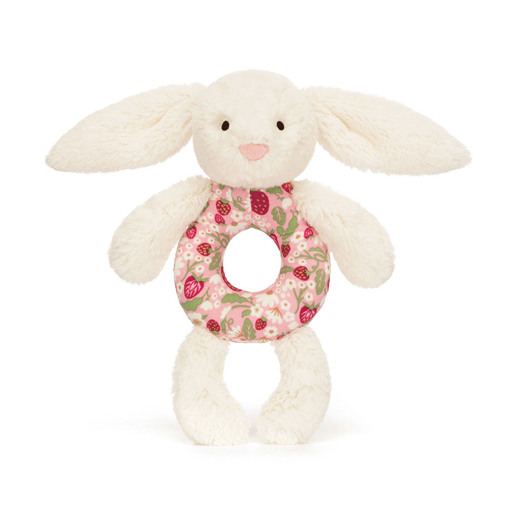 Blossom Cream Berry Bunny Jellycat Rattle
