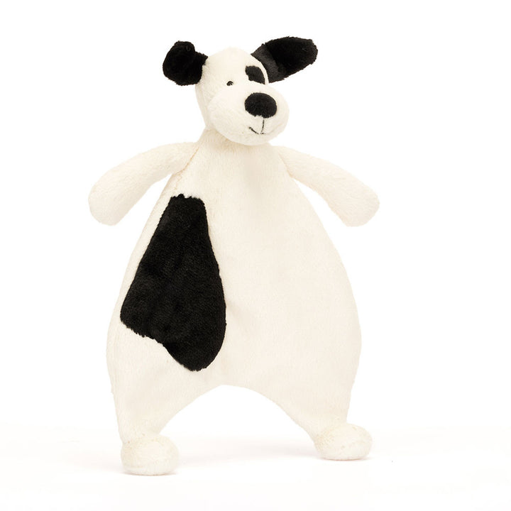 Bashful Black & Cream Puppy Comforter Jellycat