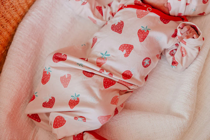 Strawberry Newborn Knotted Gown