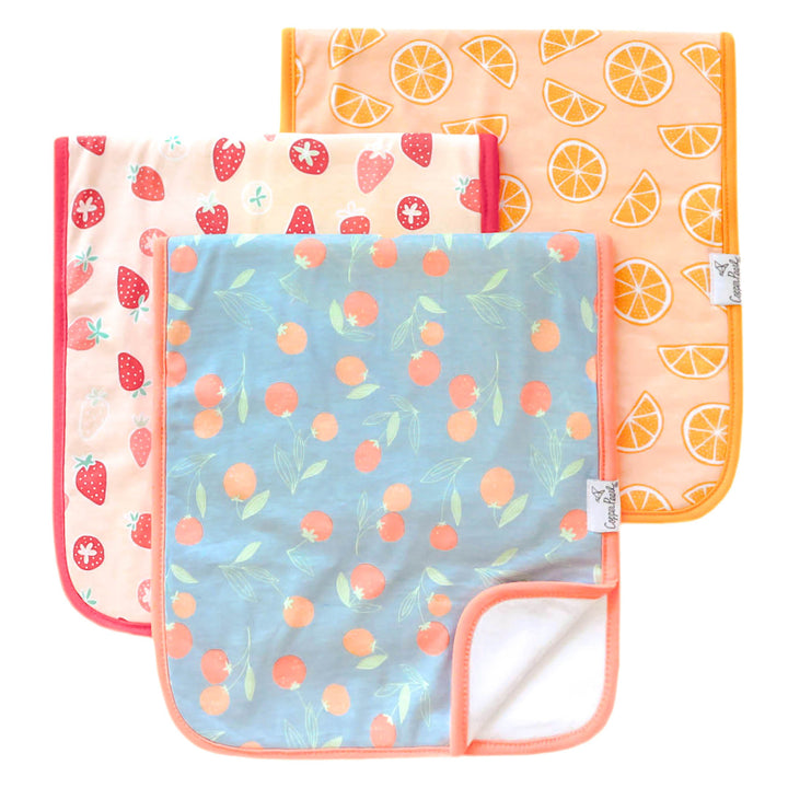 Clementine Burp Cloth Set