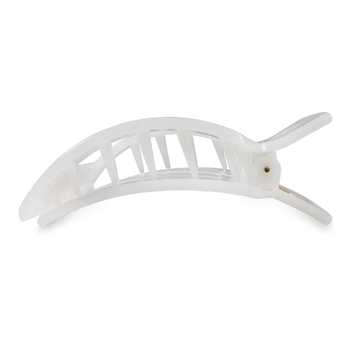 Coconut White Large Flat Square Teleties Clip