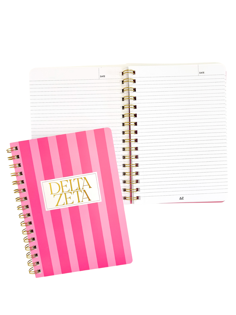 Striped Sorority Notebook