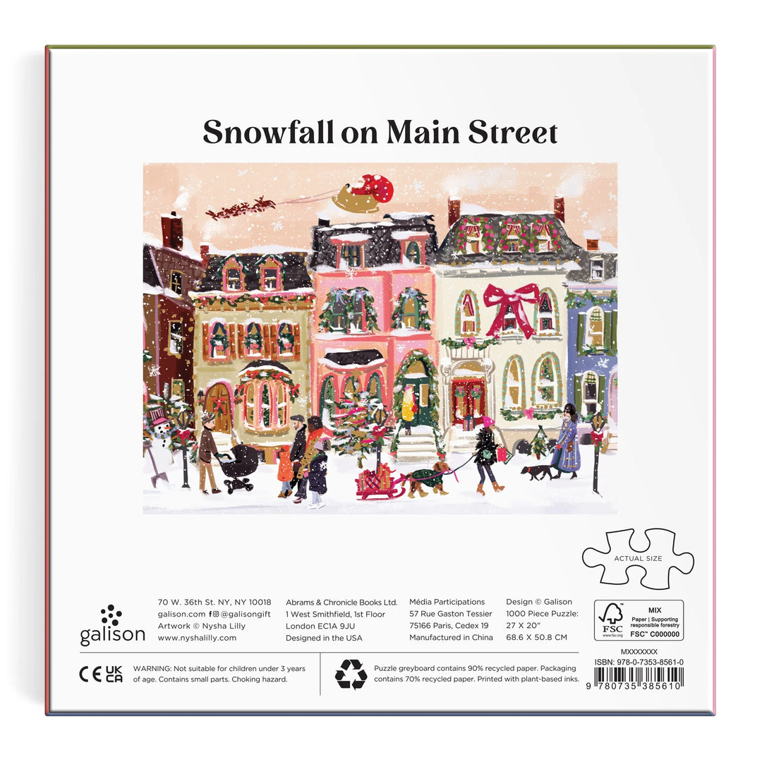 Snowfall On Main Street Puzzle