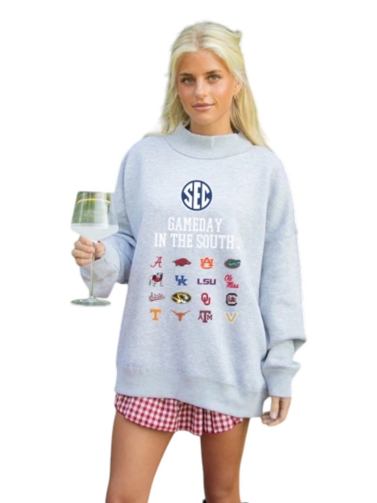 SEC Emblem Mock Neck Sweatshirt