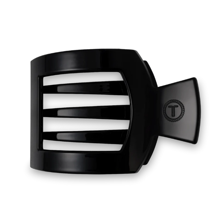 Jet Black Large Flat Square Teleties Clip