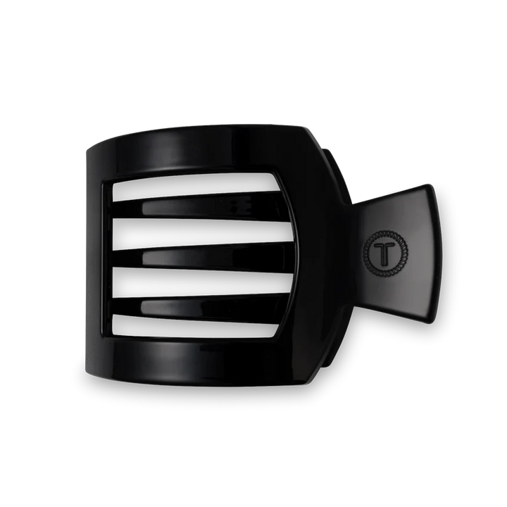 Jet Black Medium Flat Square Teleties Clip