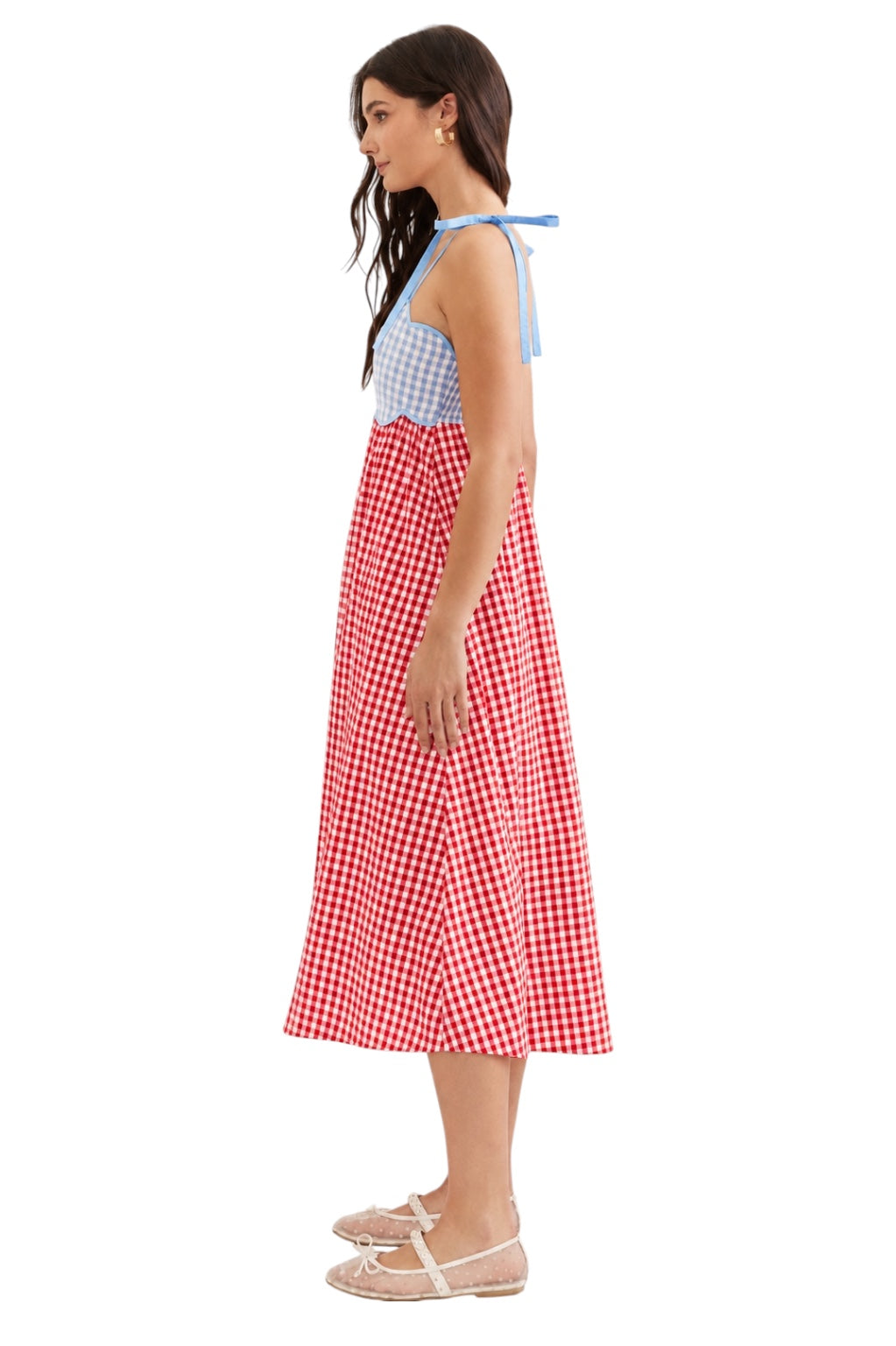 Taft Gingham Midi Dress