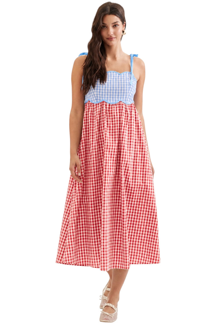 Taft Gingham Midi Dress