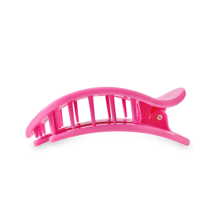 Paradise Pink Medium Flat Round Teleties Clip
