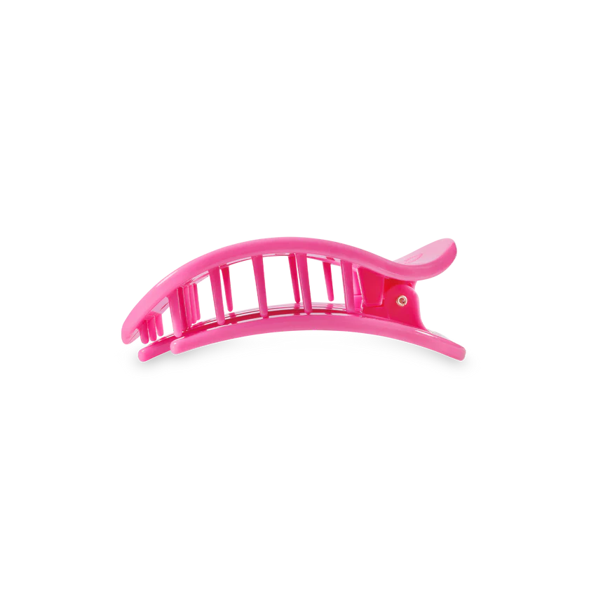 Paradise Pink Small Flat Round Teleties Clip