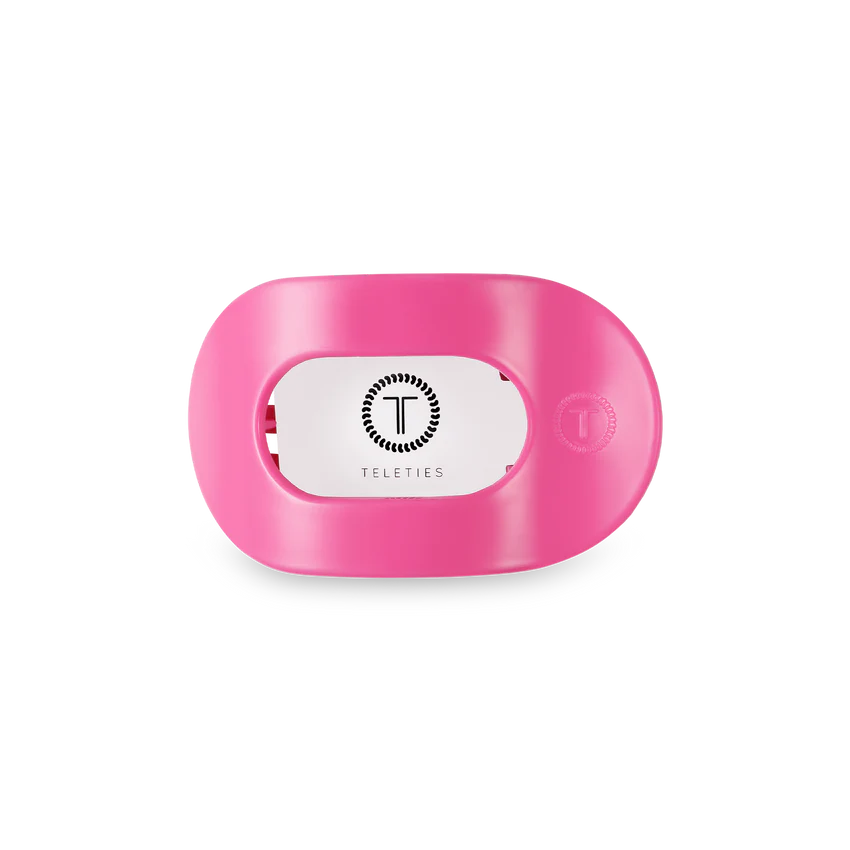 Paradise Pink Small Flat Round Teleties Clip