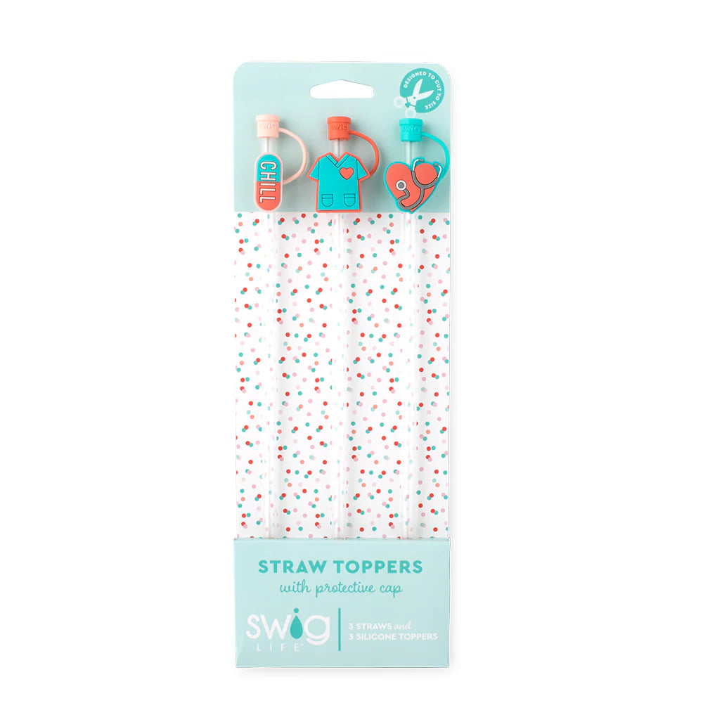 *SWIG Straw Topper Set - Ms. Frost - Thumbnail 3