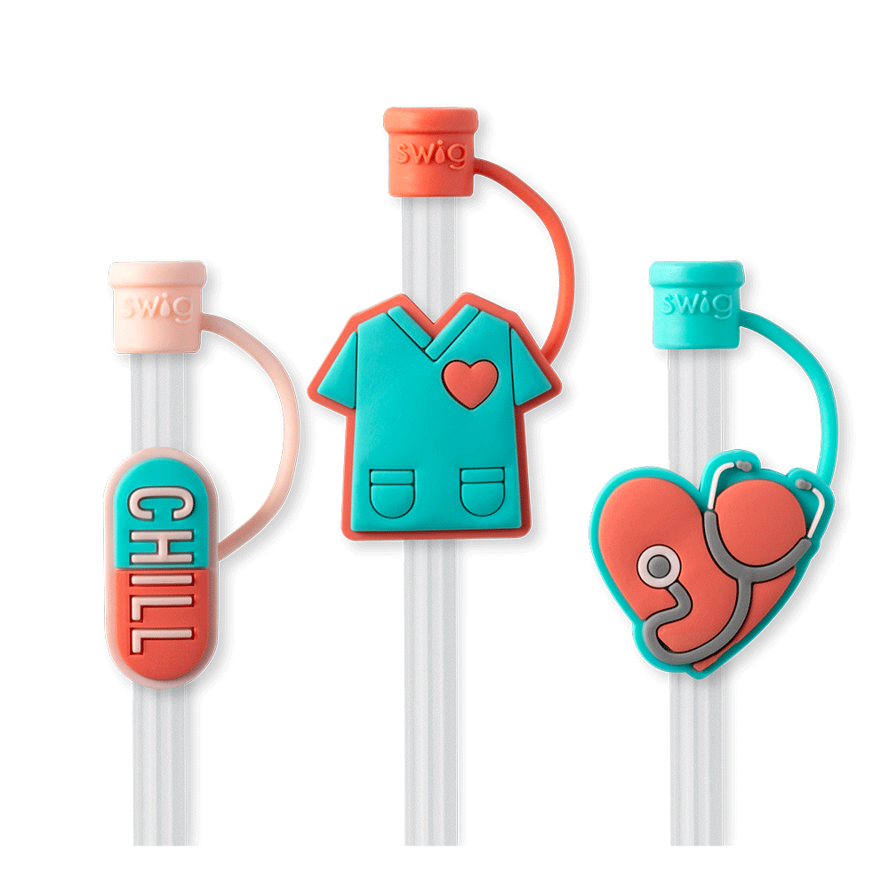 *SWIG Straw Topper Set - Ms. Frost - Thumbnail 2