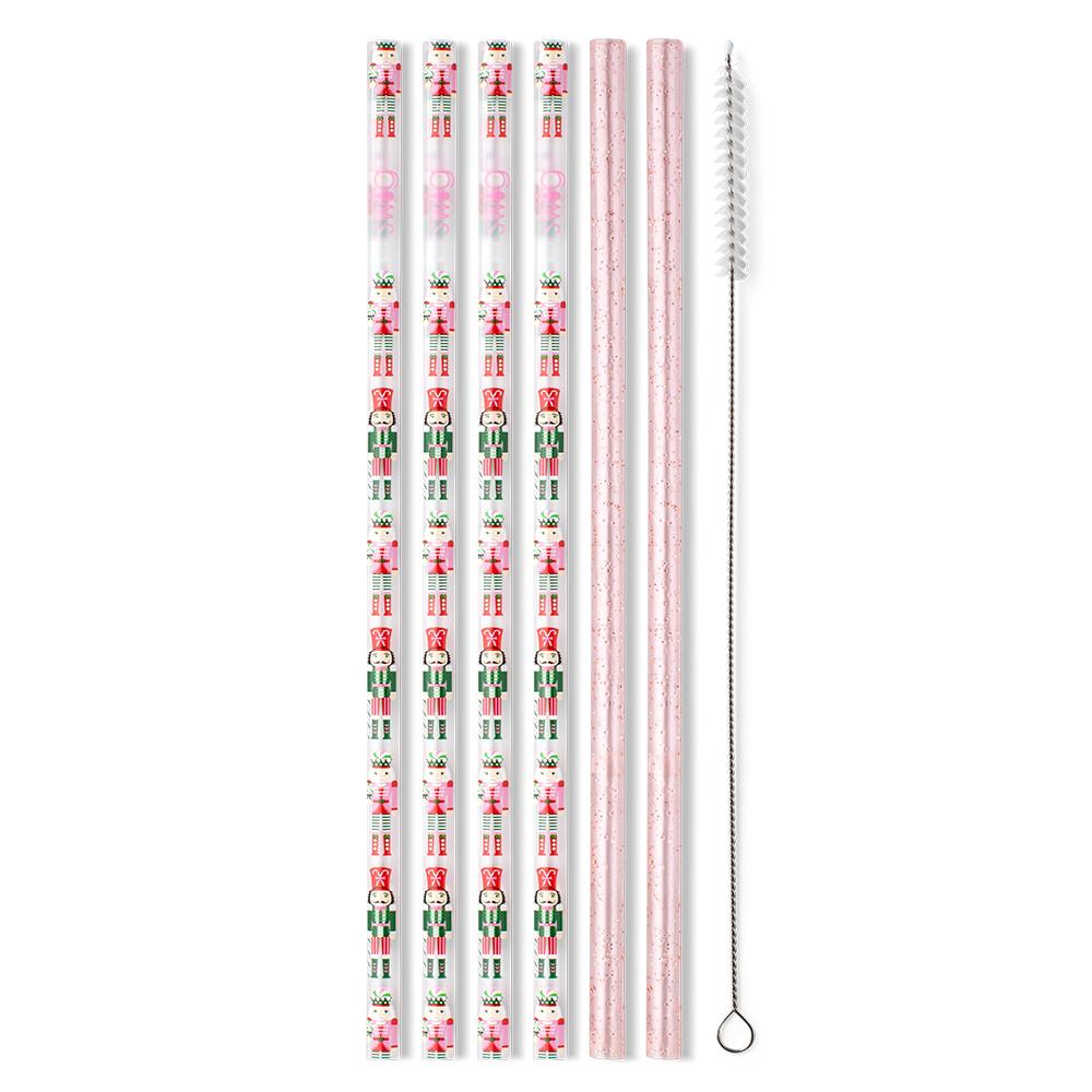 Holiday Reusable Straw Set