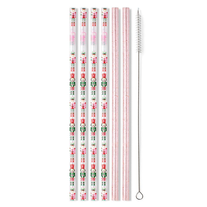 Holiday Reusable Straw Set