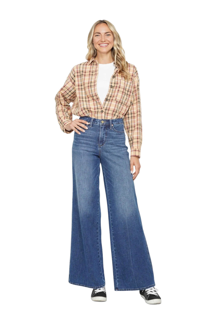 Tummy Control Retro Wide Judy Blue Jeans