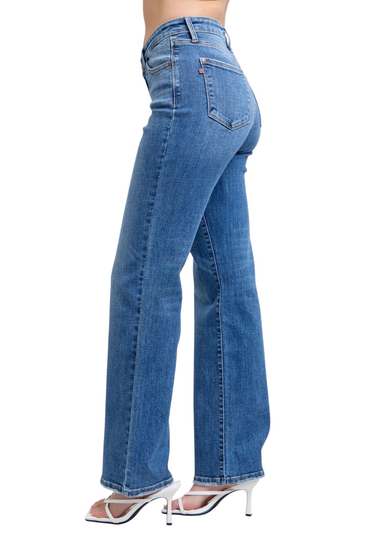 V-Front Straight Leg Judy Blue Jeans