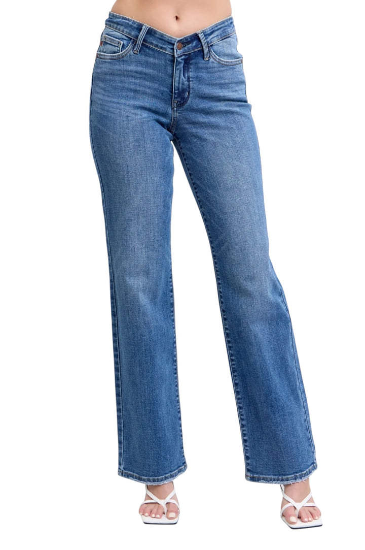 V-Front Straight Leg Judy Blue Jeans