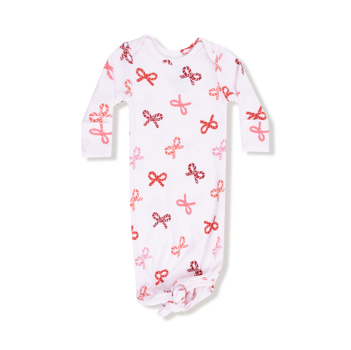Candy Canes Bows Ribbed Knotted Gown