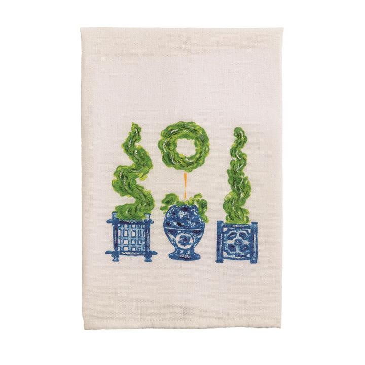 Blue &amp; White Tea Towel
