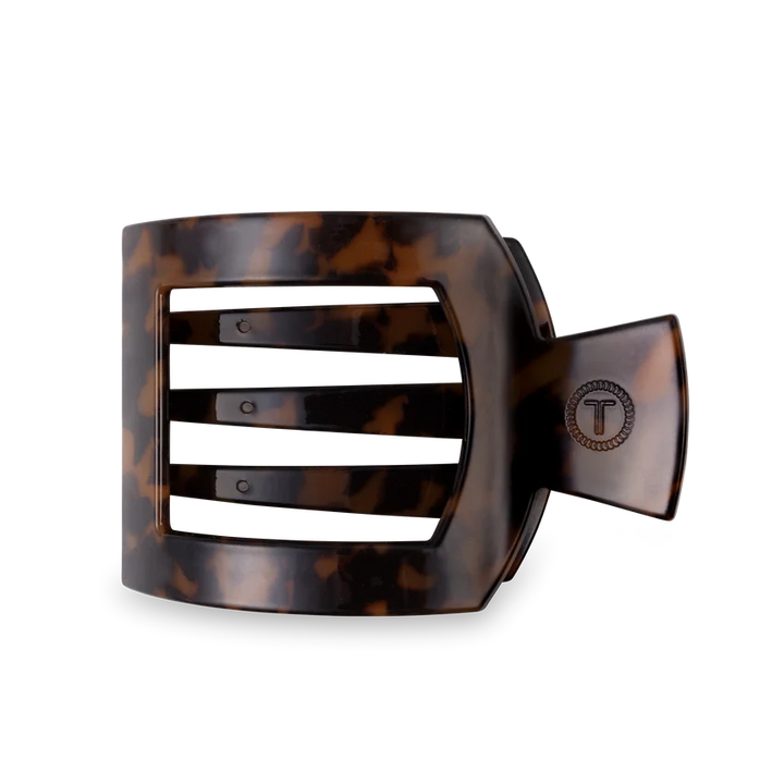 Tortoise Large Flat Square Teleties Clip