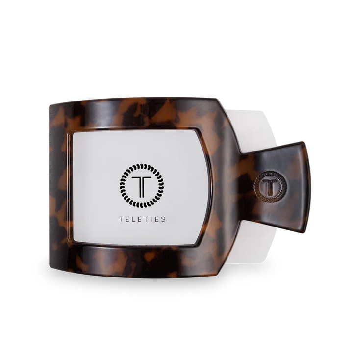 Tortoise Large Flat Square Teleties Clip
