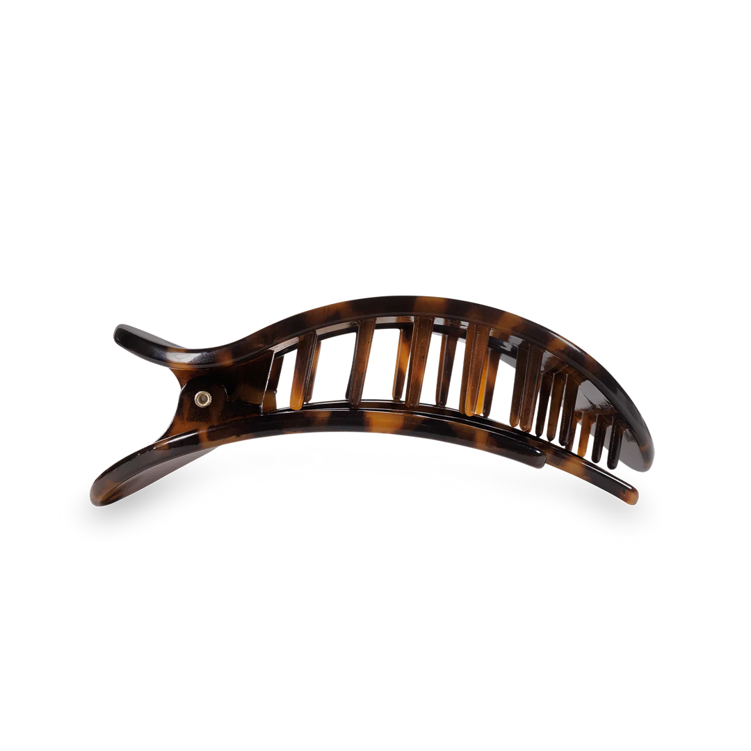 Tortoise Small Flat Round Teleties Clip