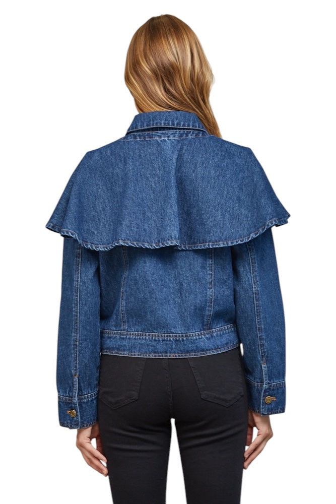 Walton Cape Style Denim Jacket