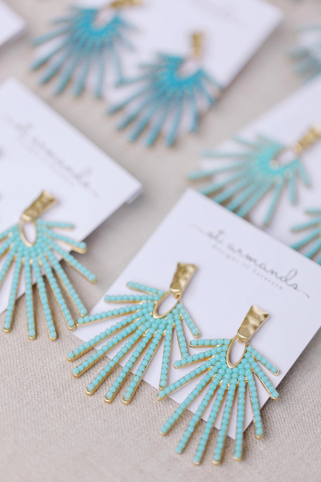 Sunburst Statement Drop Earrings