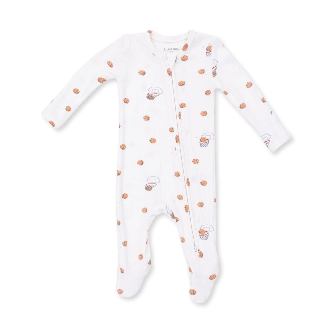 Mini Basketballs 2 Way Zipper Footie