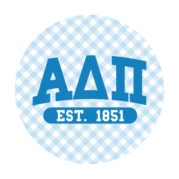 Collegiate Gingham Sorority Button
