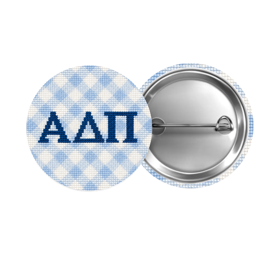 Needlepoint Sorority Button