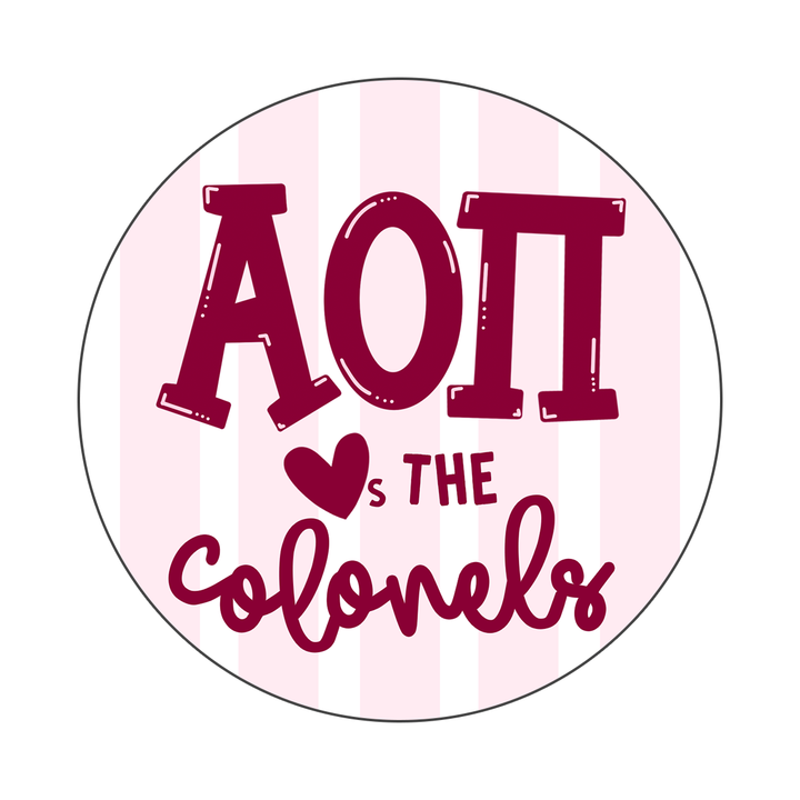 AOII Colonels Button