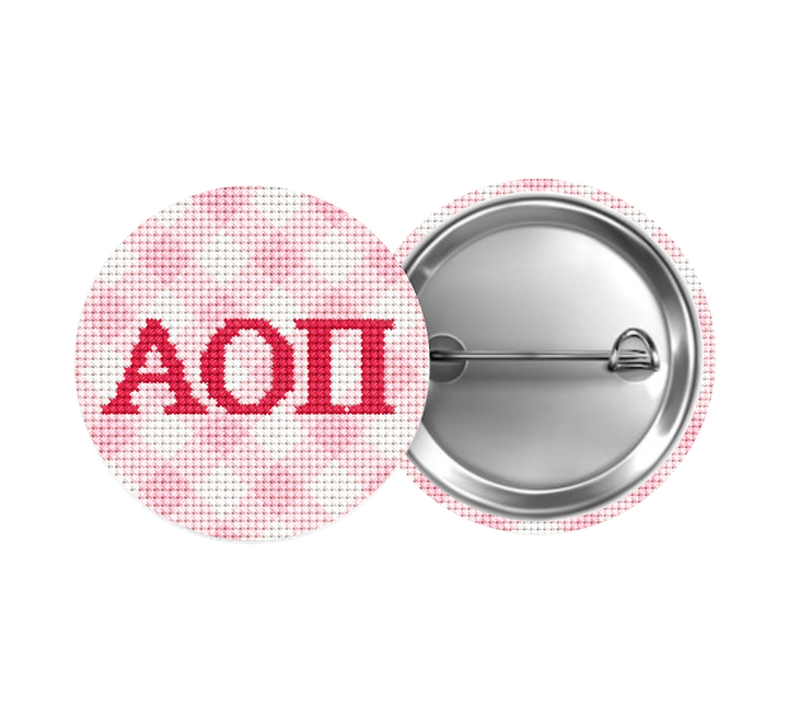 Needlepoint Sorority Button