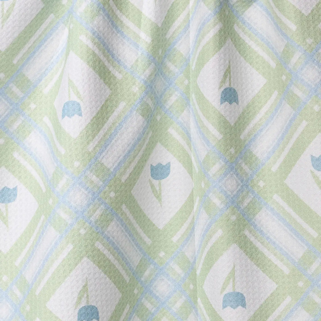 Tulip Lattice Geometry Tea Towel