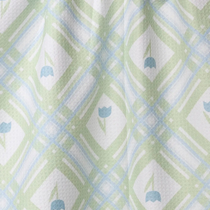 Tulip Lattice Geometry Tea Towel